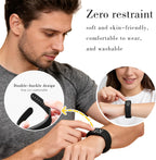 Vibrating Alarm Wristband for Heavy Sleepers, 40-Day Battery Life, Waterproof Silent Shock Watch with USB Charging, Silent Vibration Alarm Clock for Students, Sports, Won‘T Wake Your Partner (Black)