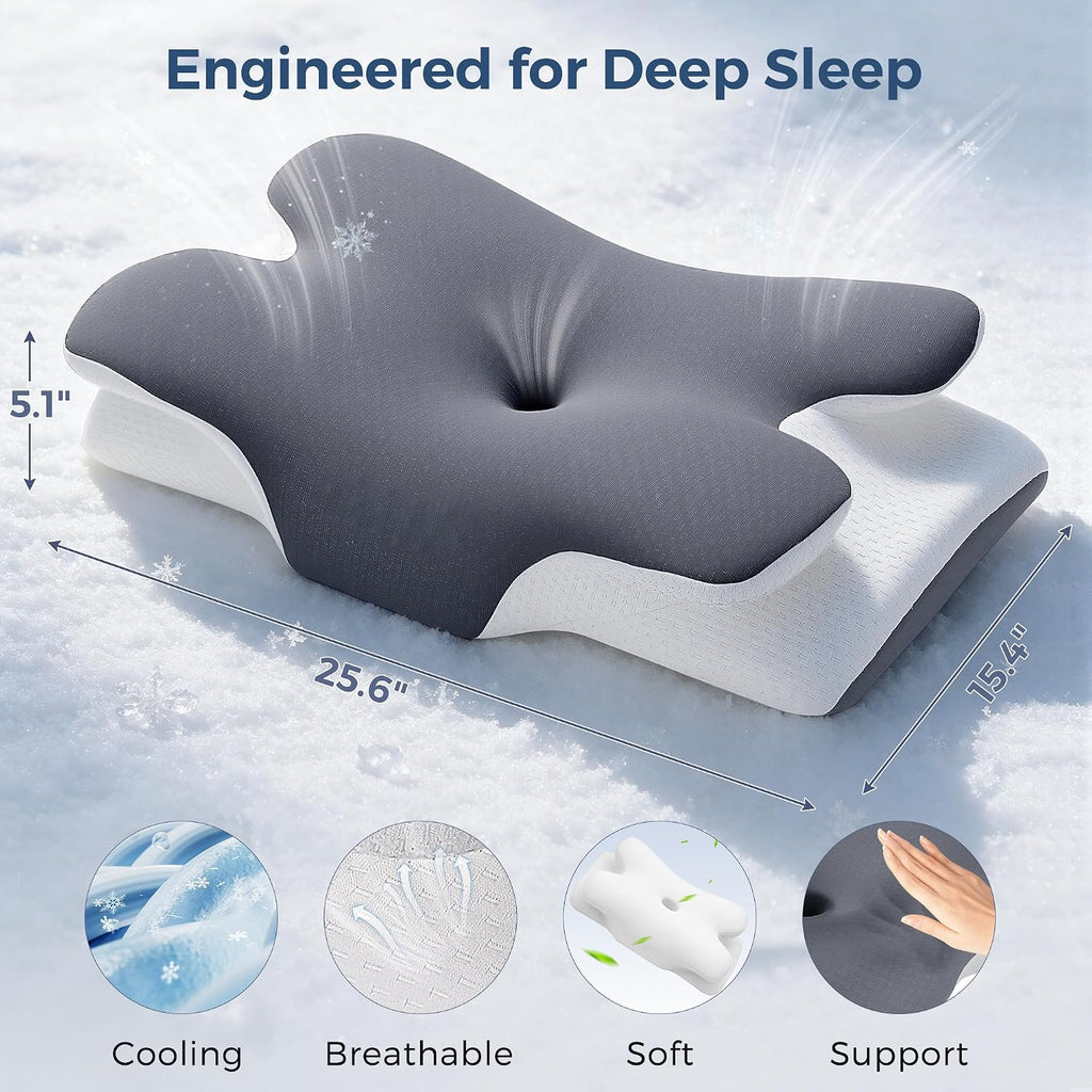 Cervical Neck Pillow, Ergonomic Neck Support Pillow for Sleeping